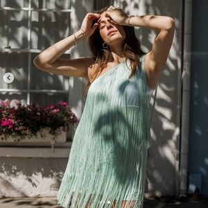 Hutch Design Fringe Fever Mini Dress